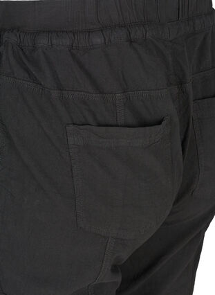Luzne, bawelniane spodnie bojówki, Black, Packshot image number 3