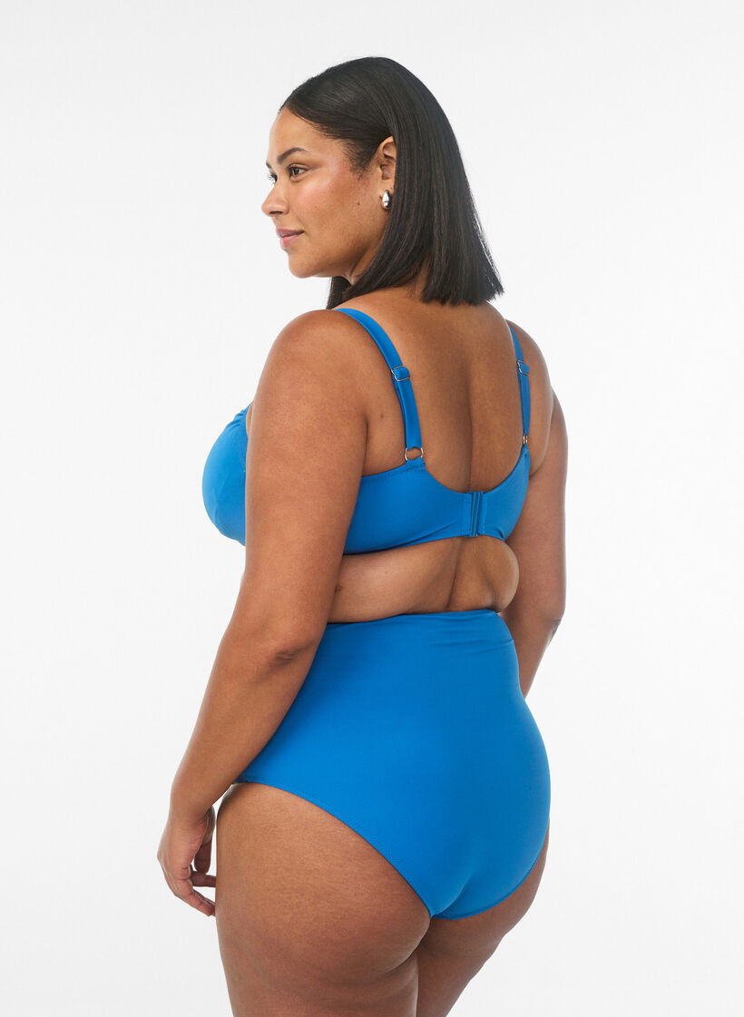 D&oacute;l bikini z wysokim stanem, Niebieskie, Model image number 1