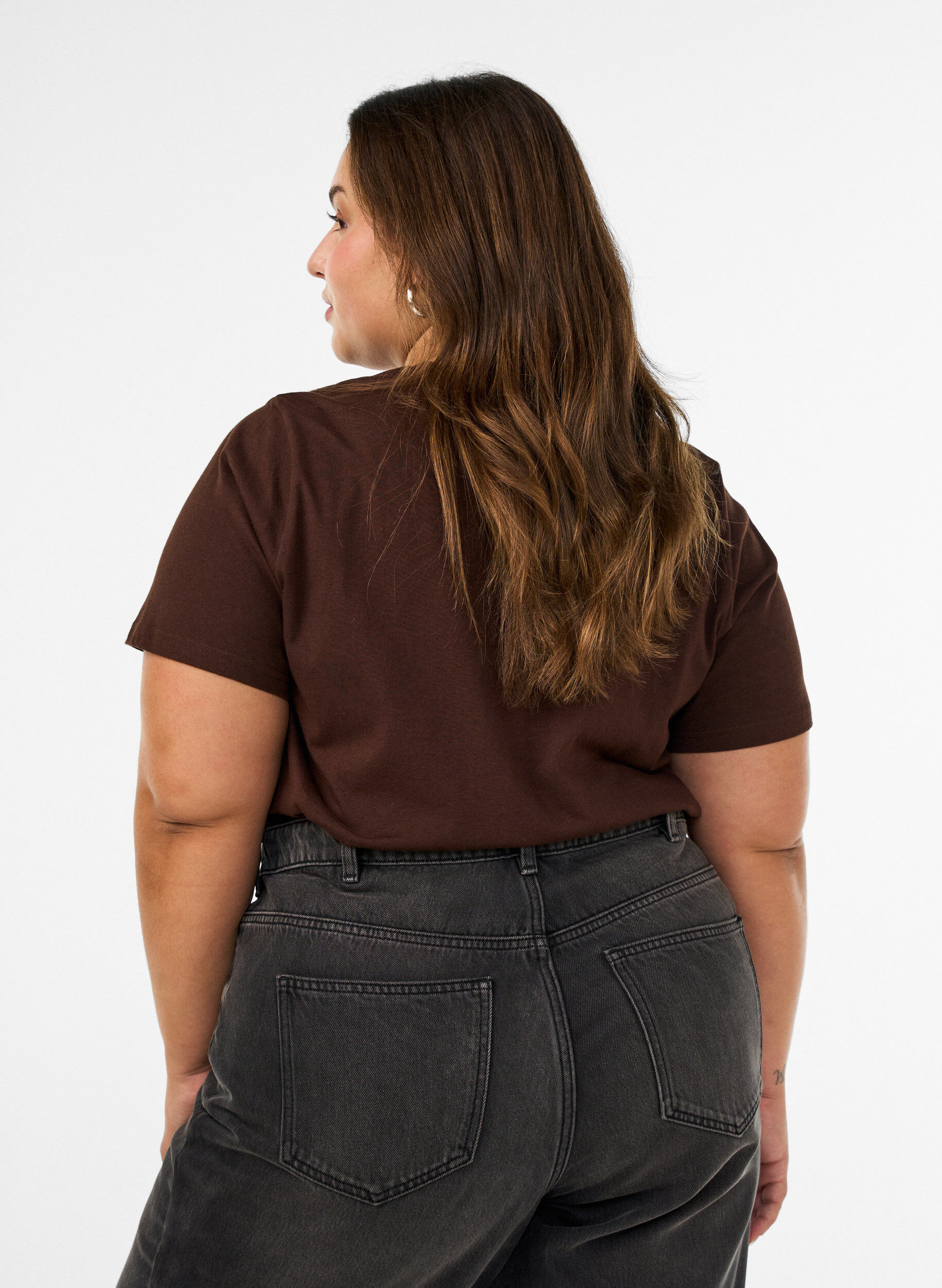 ZizziT-shirt z bawelny organicznej z nadrukiem, Brązowy, Model image number 2