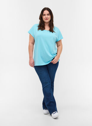 Koszulka z mieszanki bawelny, Blue Topaz, Model image number 2