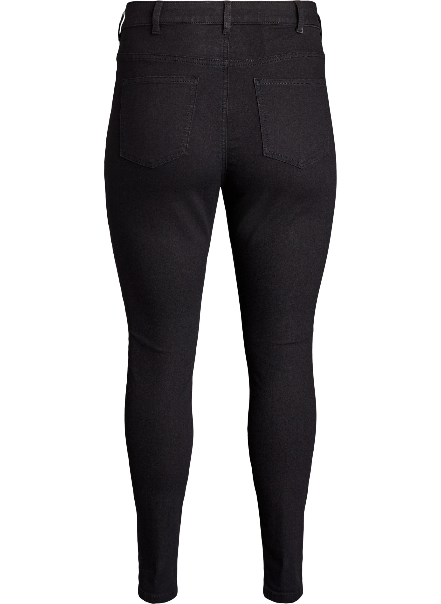 ZizziJeansy super slim z wysokim stanem Amy, Czarne, Packshot image number 1