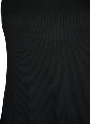Prazkowana sukienka z wiskozy bez rekawów, Black, Packshot image number 2