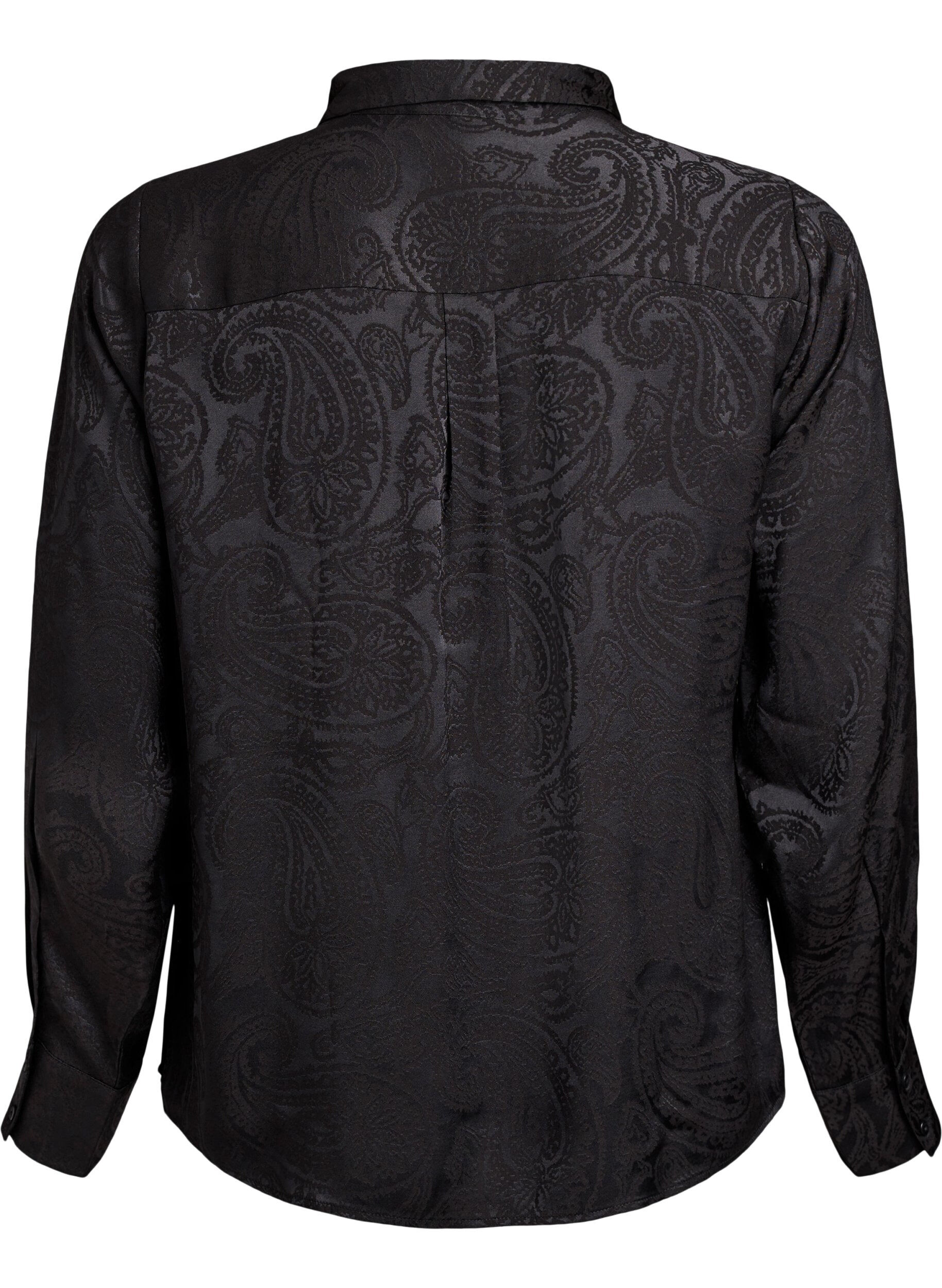 ZizziKoszula z wzorem paisley w tonacji ton w ton, Czarne, Packshot image number 1