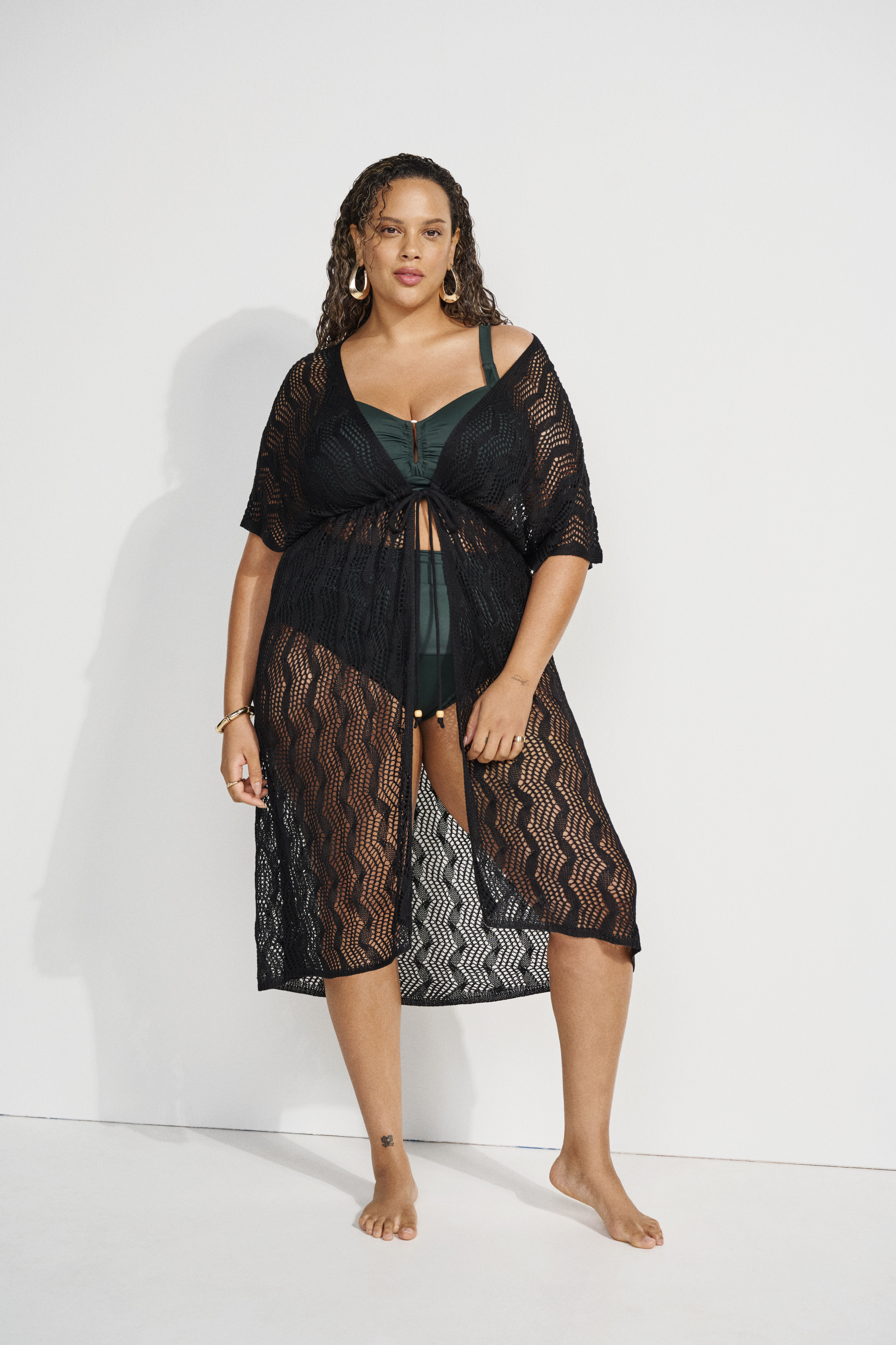 Zizzi Stylizacja bikini z kimono, , Model