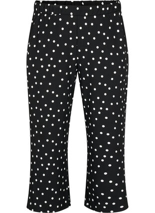 Luzne spodnie o dlugosci 7/8, Black Dot, Packshot image number 0