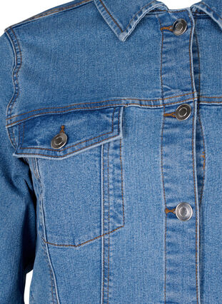 FLASH – kurtka jeansowa z elastycznej mieszanki bawelnianej, Blue Denim, Packshot image number 2