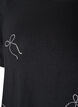 Wiskozowy T-shirt z dzetami, Czarne, Packshot image number 2