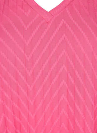 Plisowana sukienka z krótkim rekawem, Shocking Pink, Packshot image number 2