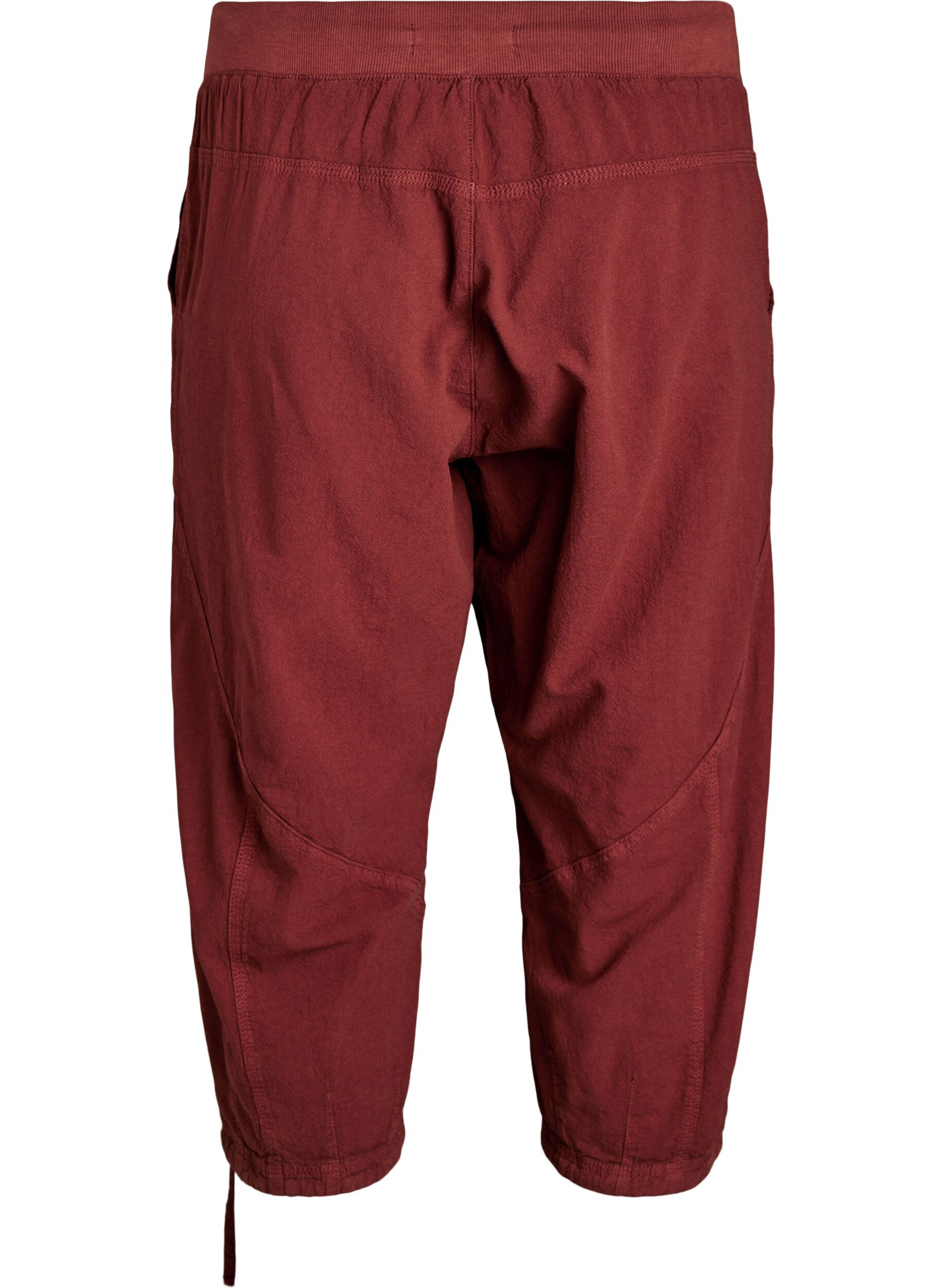 ZizziBawelniane spodnie capri, Czerwony, Packshot image number 1