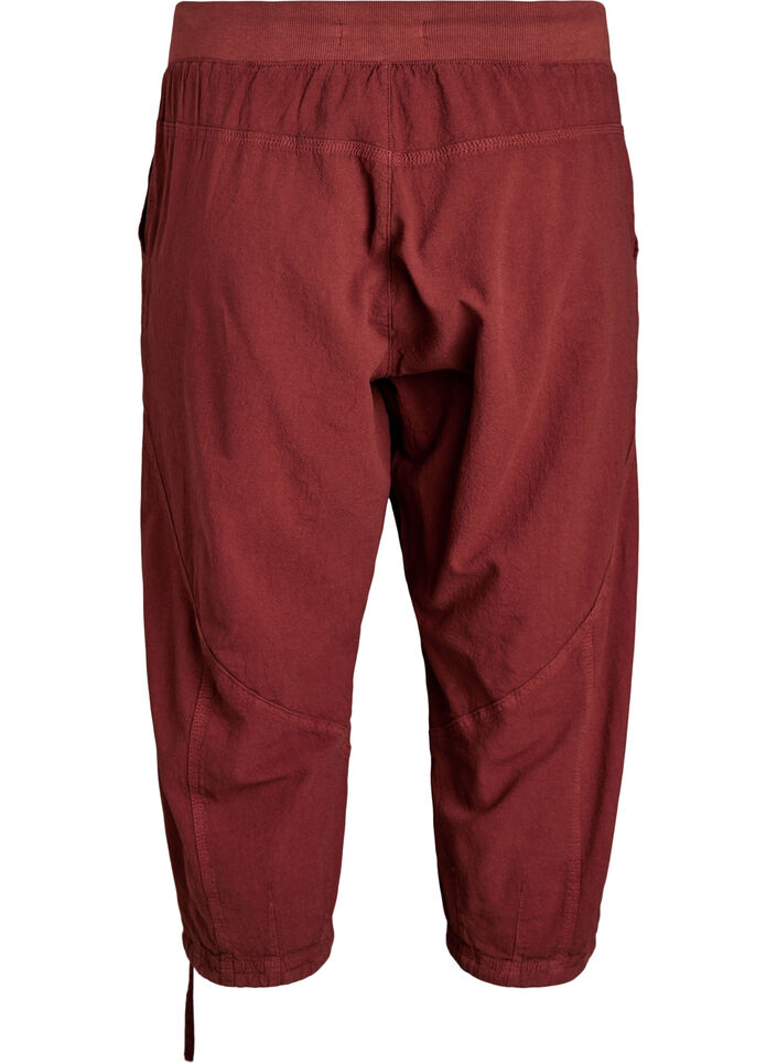 Bawelniane spodnie capri, Czerwony, Packshot image number 1