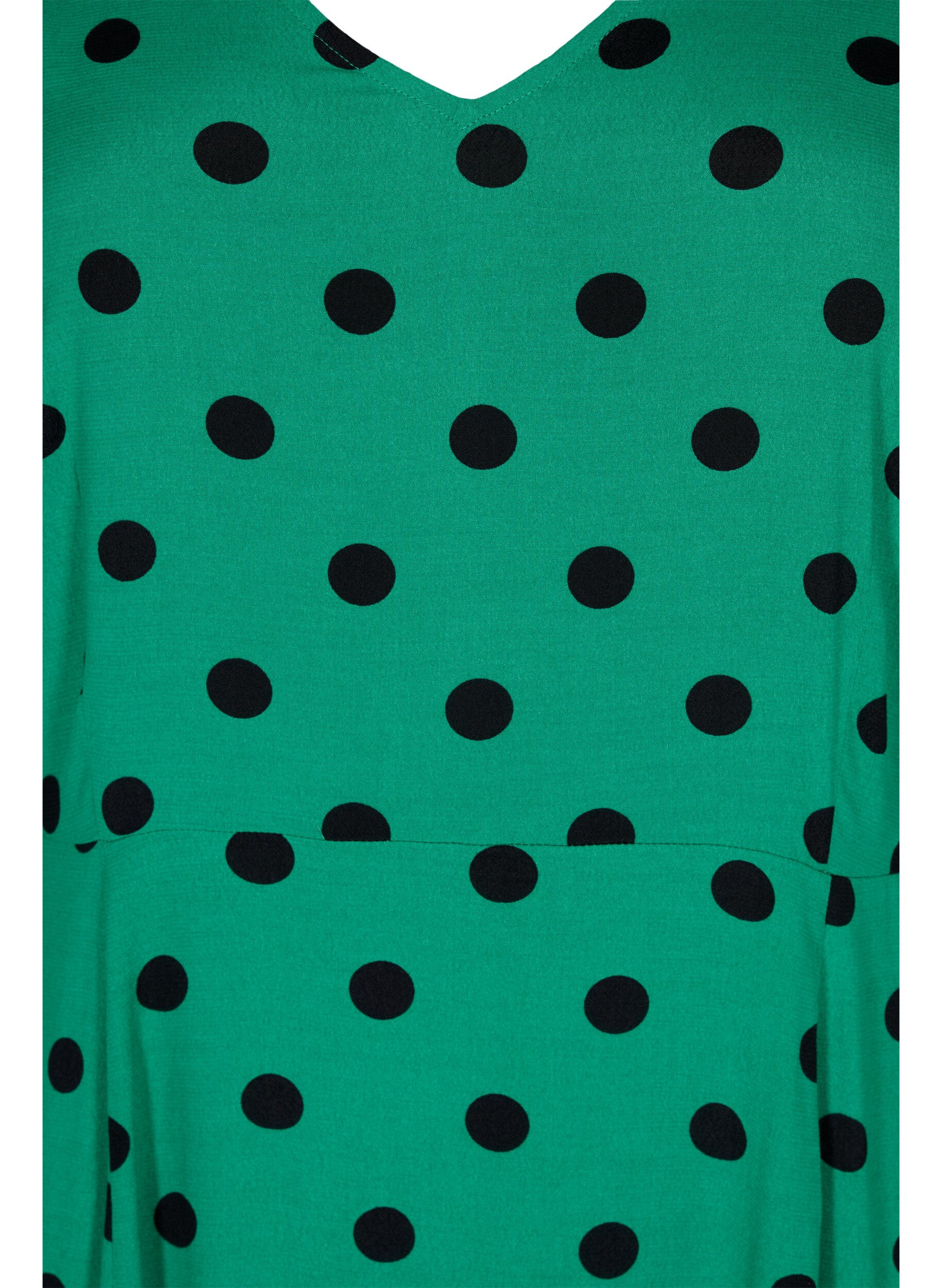 Zizzi Polka dot viscose midi dress, Jolly Green Dot AOP, Packshot image number 2