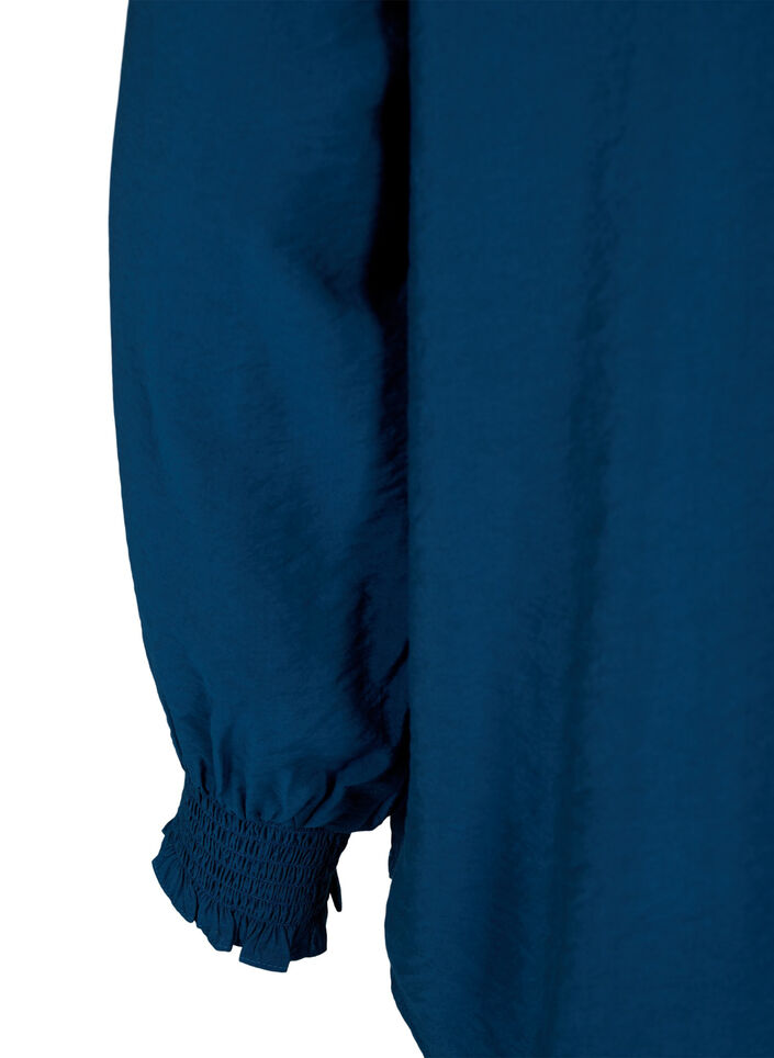 Bluzka z wiskozy z falbanami i haftem, Titan, Packshot image number 3