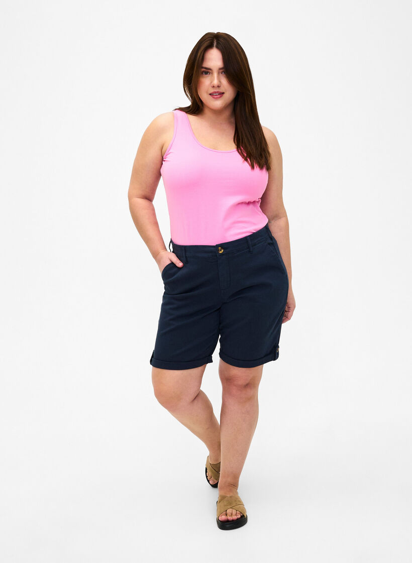 Szorty chino z kieszeniami, Navy Blazer, Model image number 3