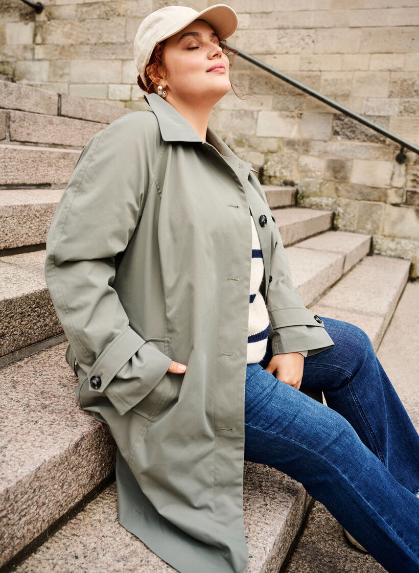 Trencz z kieszeniami i paskiem, Sea Spray, Image image number 1