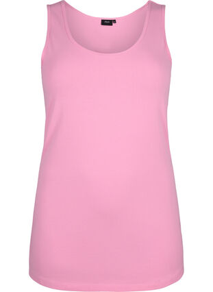 Podstawowy top bawelniany w jednolitym kolorze, Rosebloom, Packshot image number 0