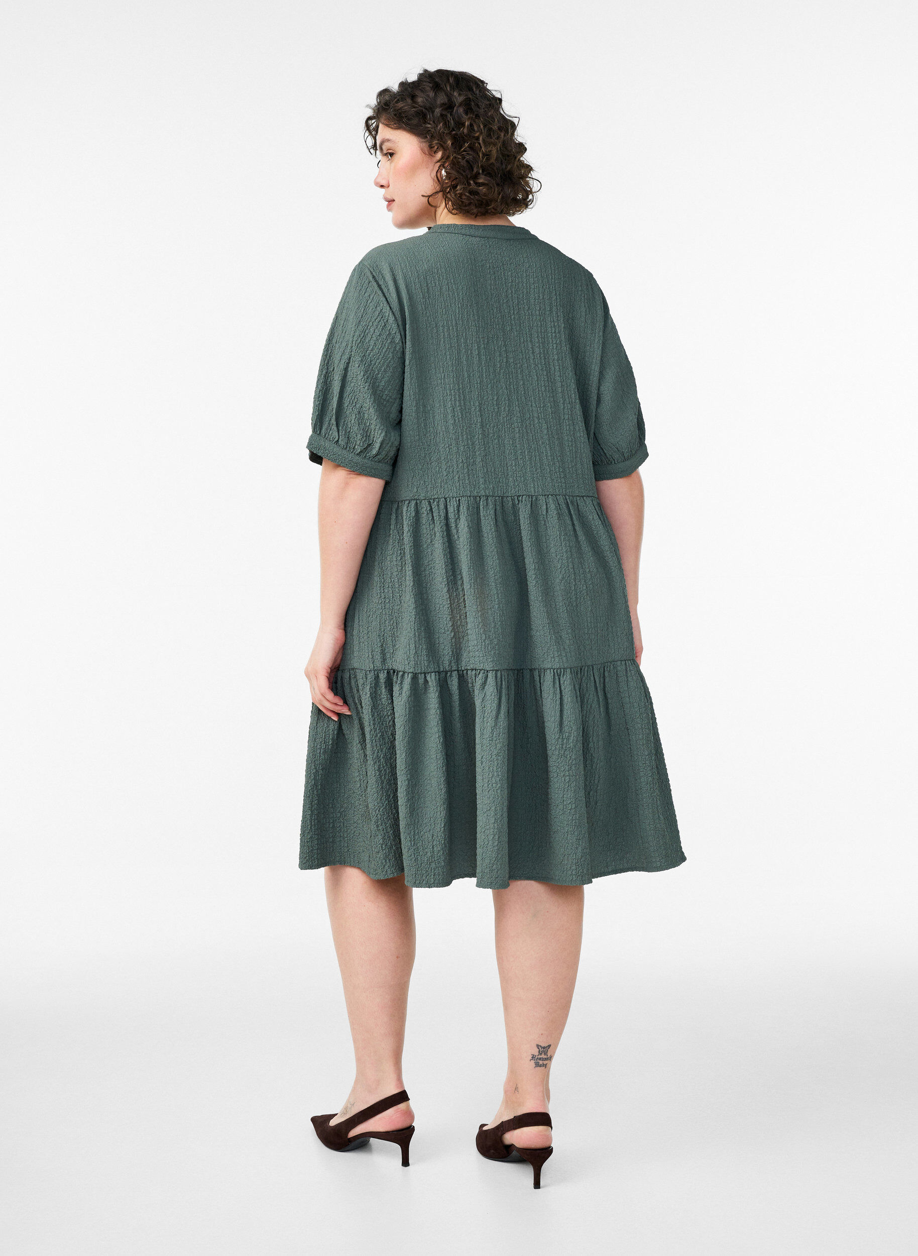 ZizziKr&oacute;tka sukienka o kroju A, Zielony, Model image number 1