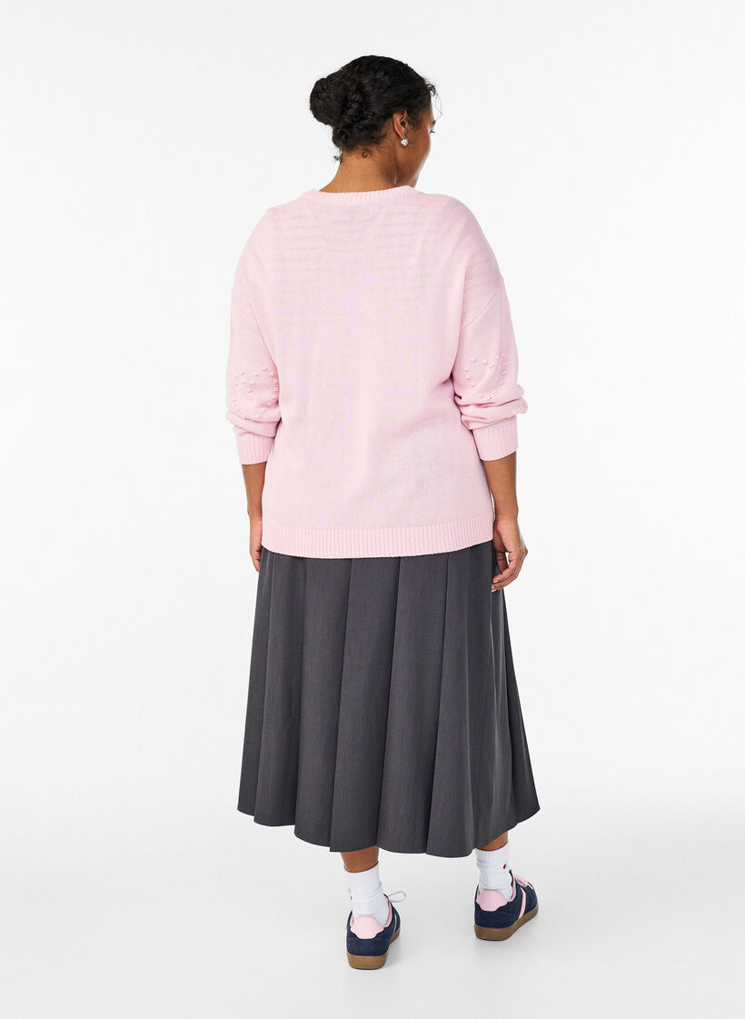 Spódniczka midi z szerokimi faldami, Ciemnoszary, Model image number 1