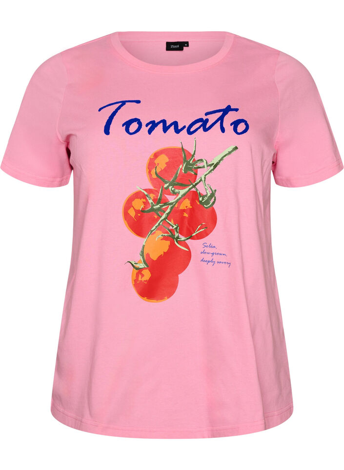 Bawelna organiczna Koszulka z nadrukiem pomidora, R&oacute;żowy, Packshot image number 0