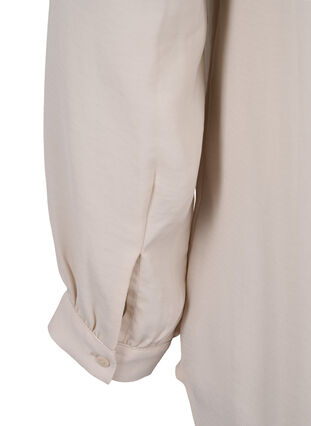 Bluzka z dlugim rekawem i dekoltem w serek, Warm Off-white, Packshot image number 3