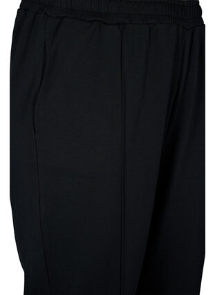 Spodnie z mieszanki modalu z rozcieciem, Black, Packshot image number 2