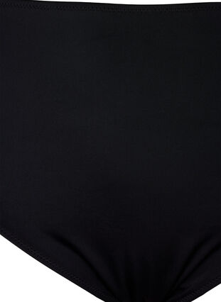 Jednokolorowy dól bikini z wysoka talia, Black, Packshot image number 2
