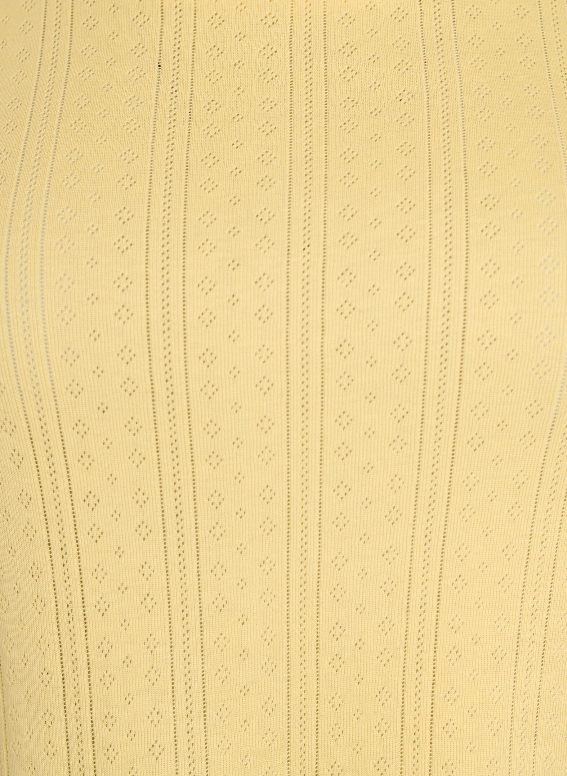 Zizzi Koszulka bawelniana z haftem oczka, Ż&oacute;łty, Packshot image number 2