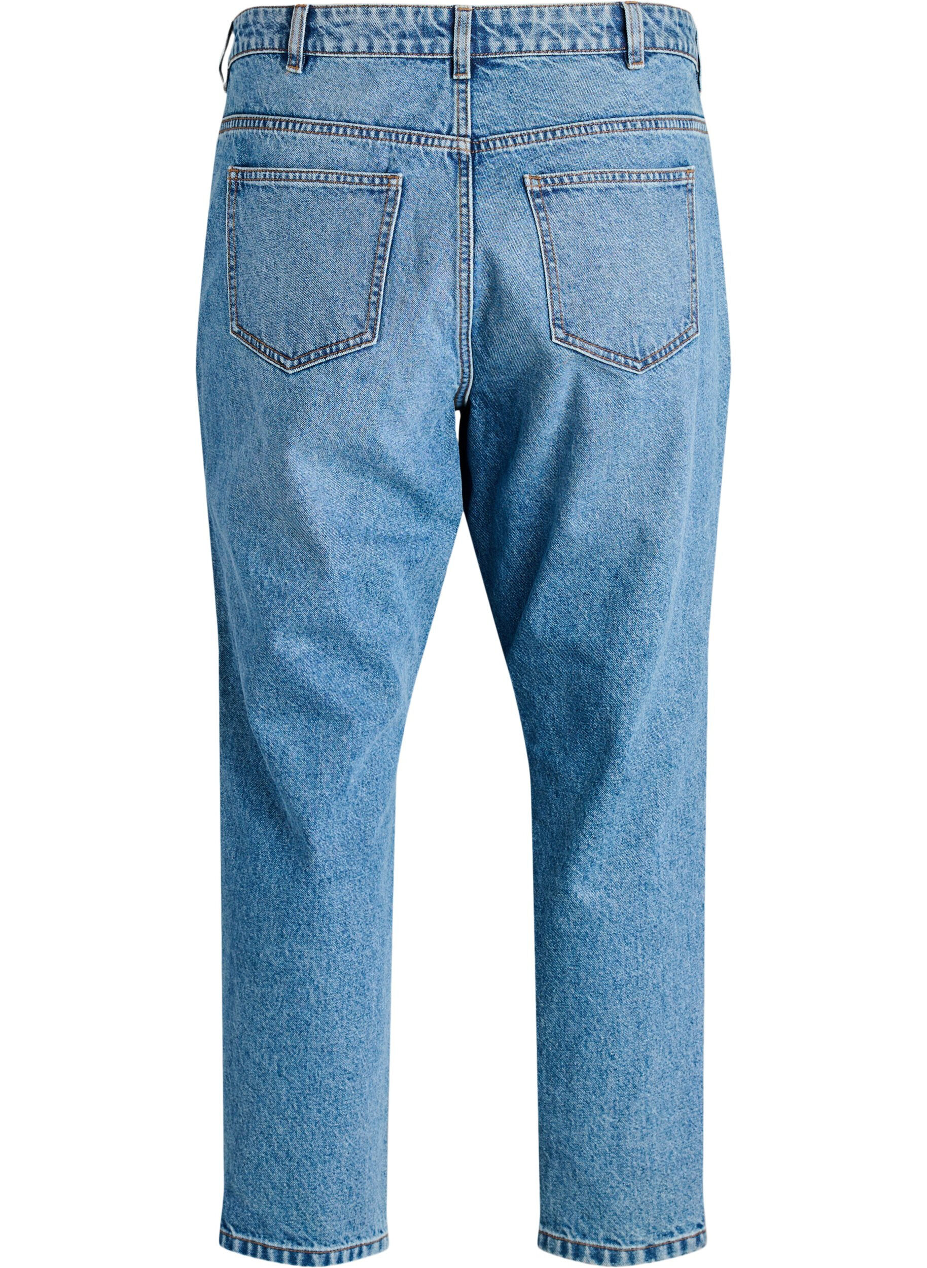 ZizziJeansy Mille typu mom fit z wysokim stanem, Niebieskie, Packshot image number 1