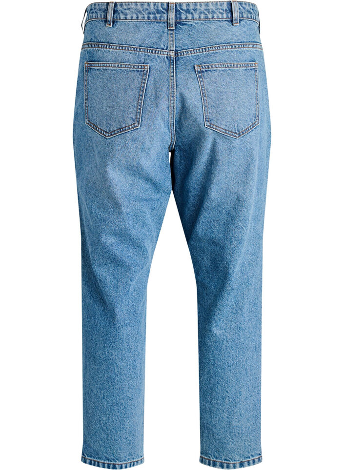 Jeansy Mille typu mom fit z wysokim stanem, Niebieskie, Packshot image number 1