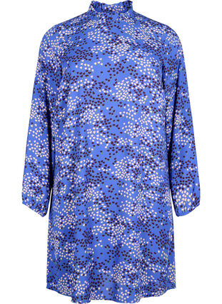 FLASH – sukienka z dlugim rekawem i nadrukiem, Dazzling Blue AOP, Packshot image number 0