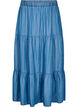 Dzinsowa sp&oacute;dnica maxi z falbankami, Niebieskie, Packshot image number 0