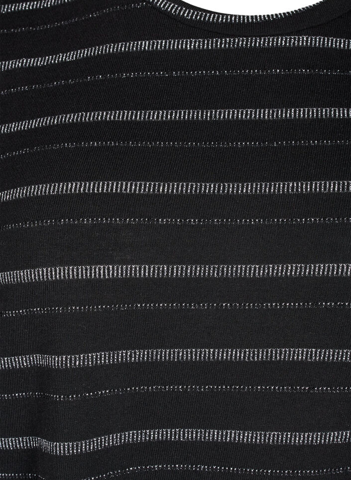 Koszulka ze srebrnym brokatem, Black w. Silver, Packshot image number 2