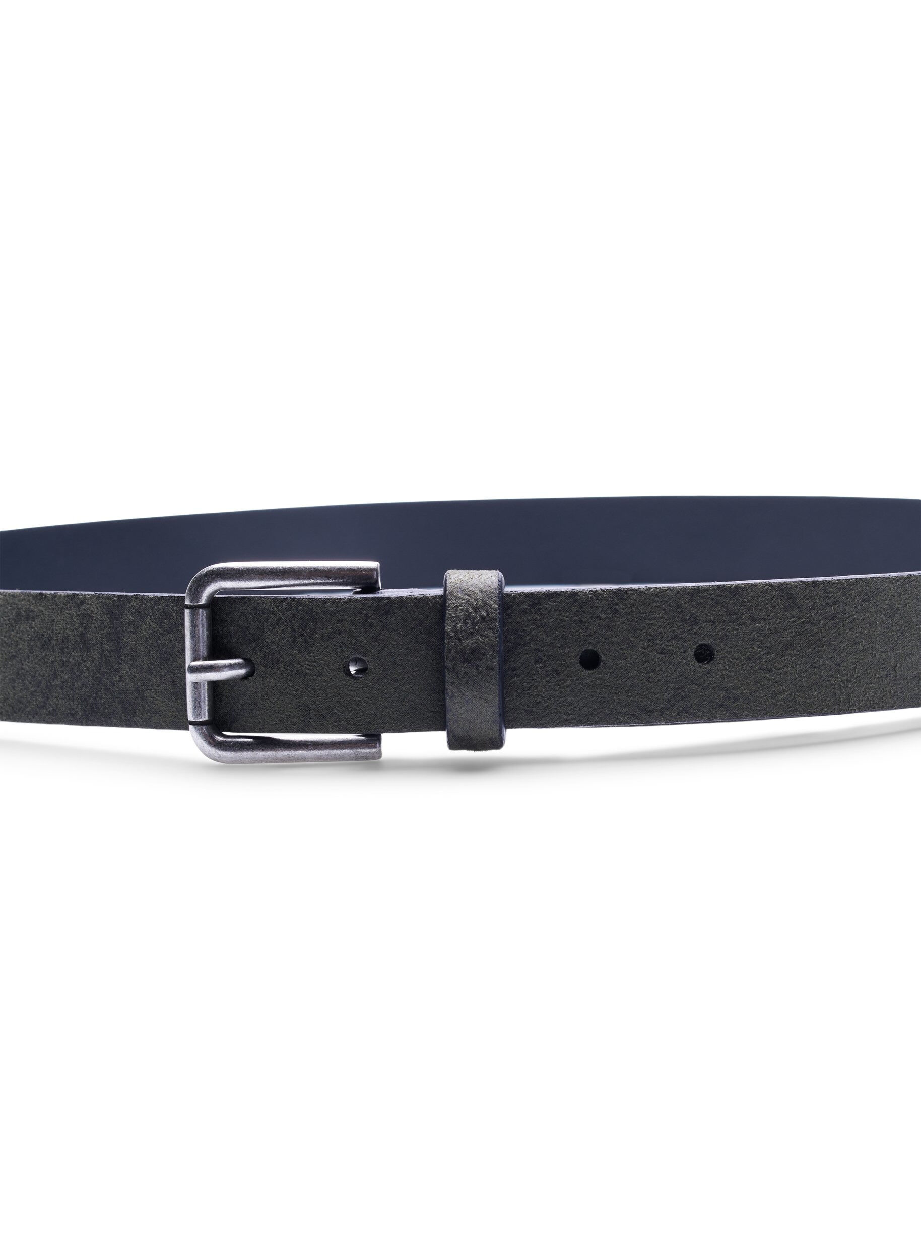 Zizzi Belt in leather blend, Deep Forest, Packshot image number 1