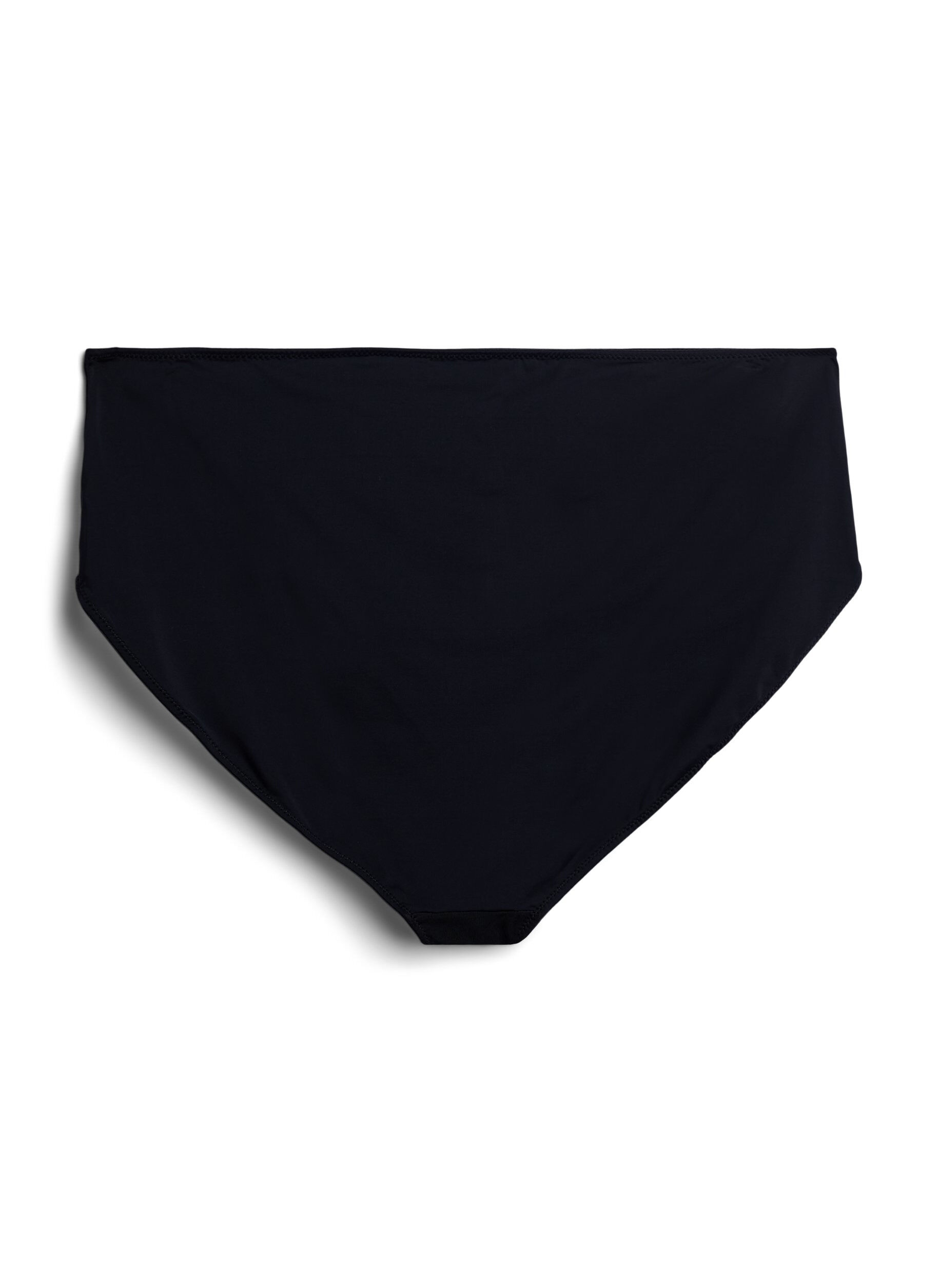 Zizzi  Majtki z mikrofibry z siateczka i haftem, Czarne, Packshot image number 1