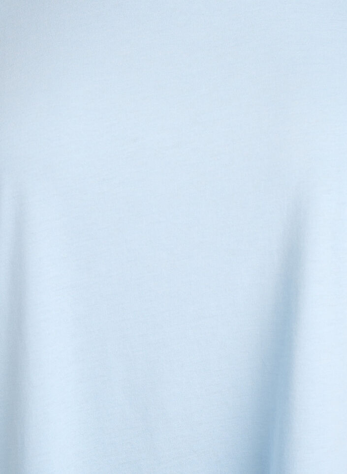 T-shirt z kr&oacute;tkim rekawem w mieszance bawelny, Niebieskie, Packshot image number 2