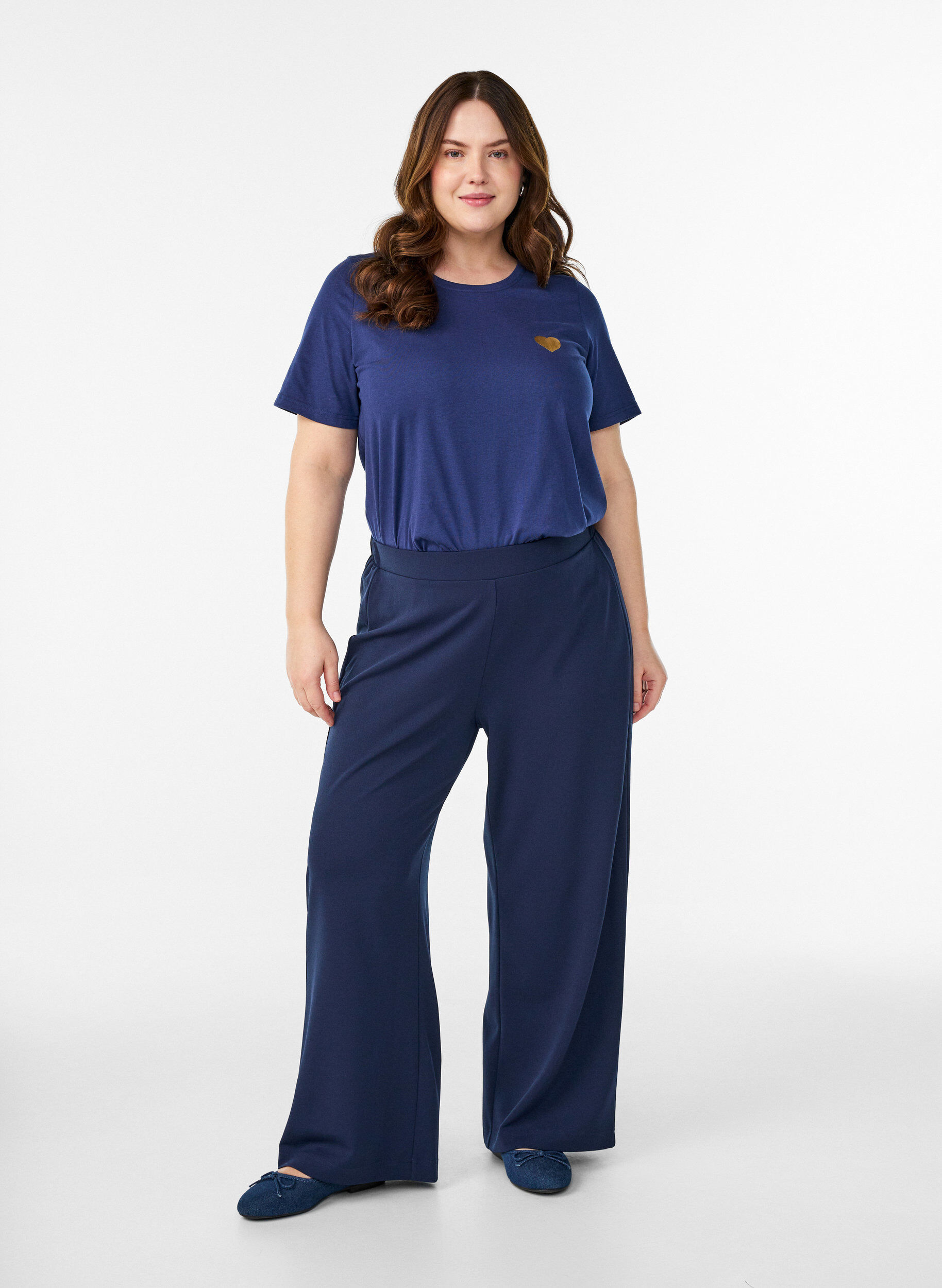 Zizzi Koszulka z motywem, Niebieskie, Model image number 1