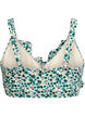 Kwiatowy stanik bikini z falbankami, Zielony, Packshot image number 1