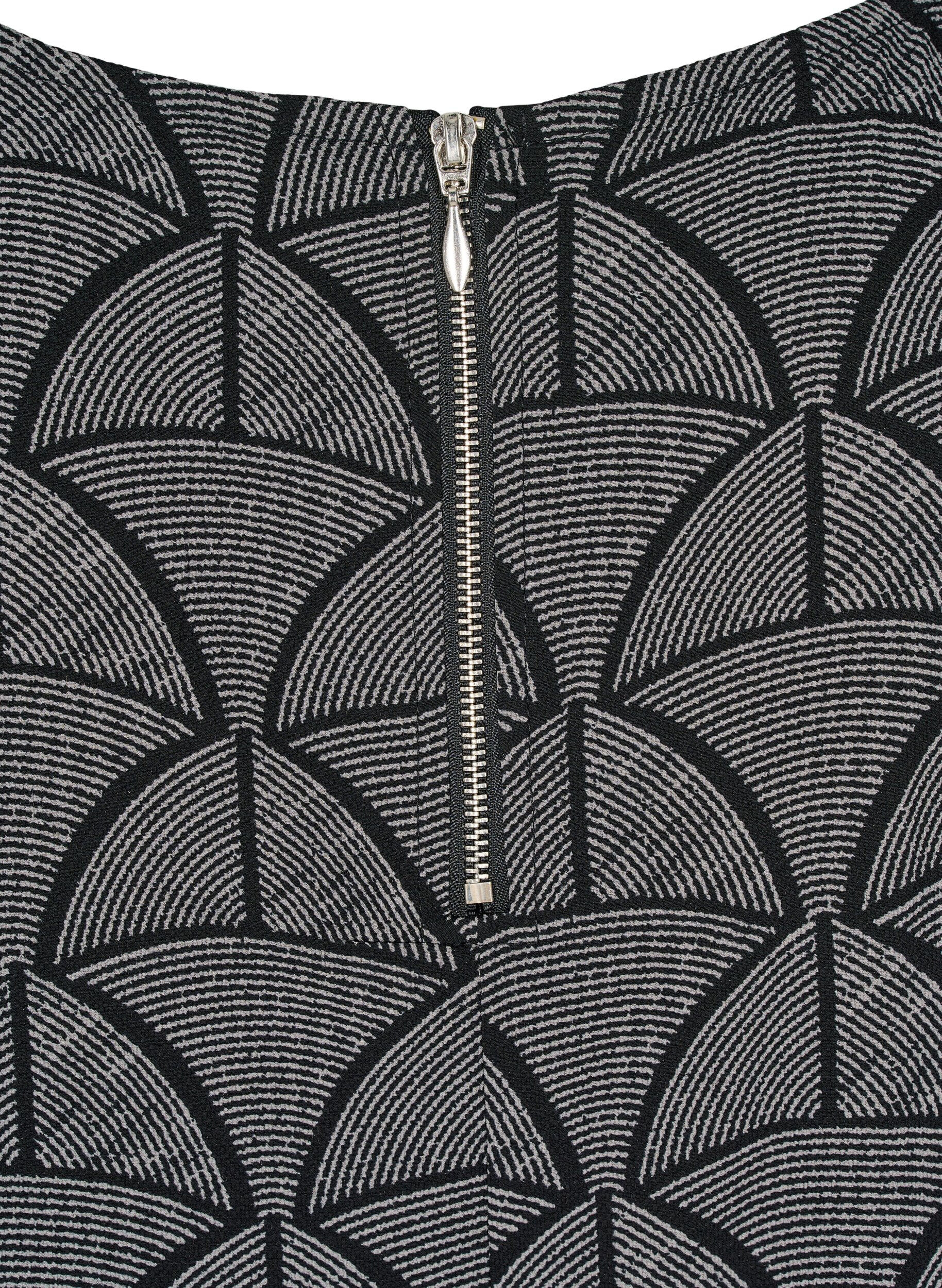 Zizzi Bluzka z kr&oacute;tkim rekawem i kwiatowym wzorem, Black Grey Graphic , Packshot image number 5