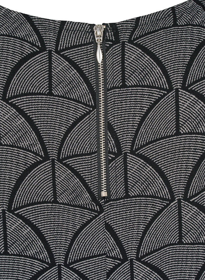 Bluzka z krótkim rekawem i nadrukiem, Black Grey Graphic , Packshot image number 5