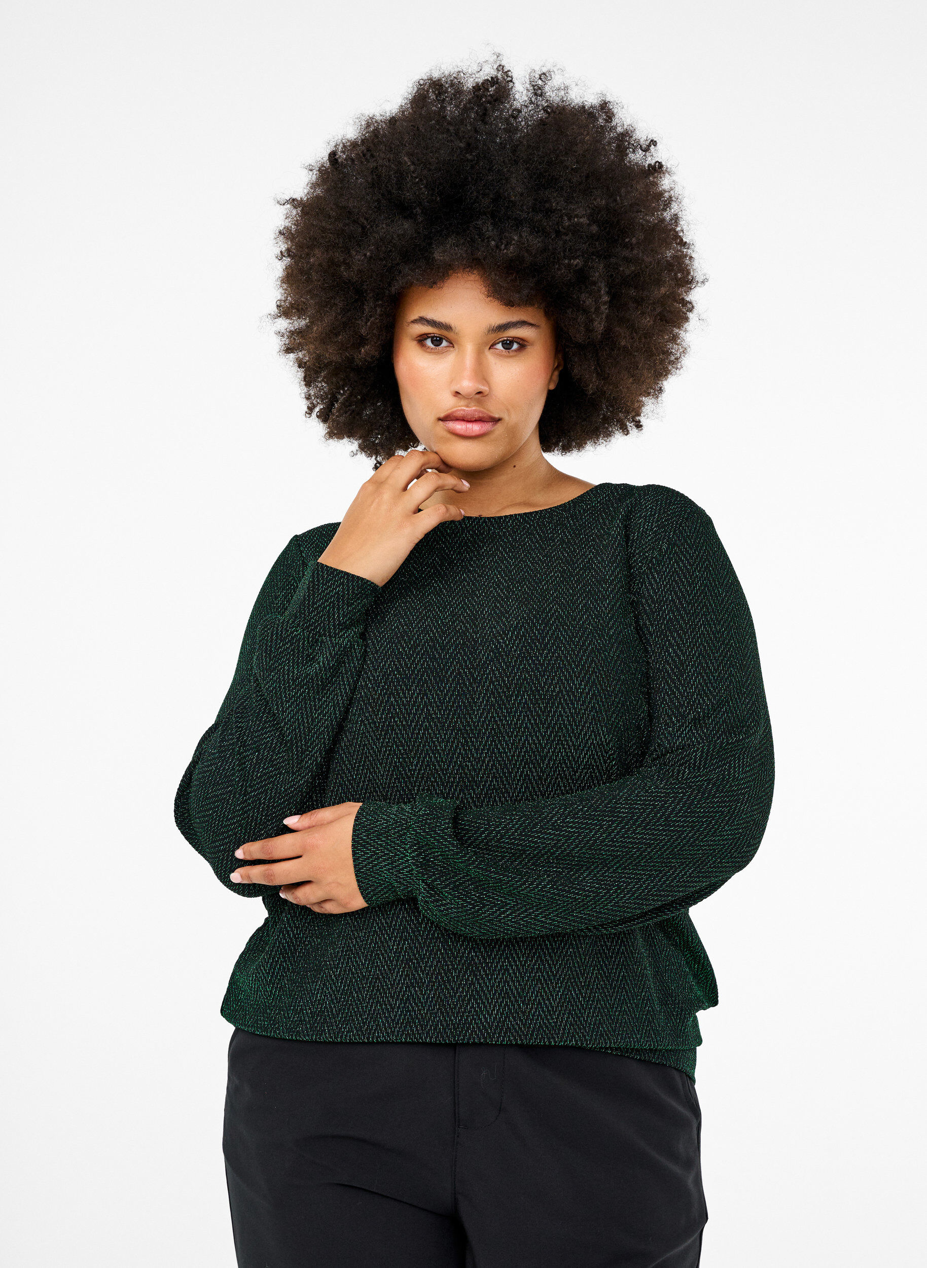 Zizzi Bluzka z blyszczacym wzorem, Scarab ZigZagShimmer, Model image number 0