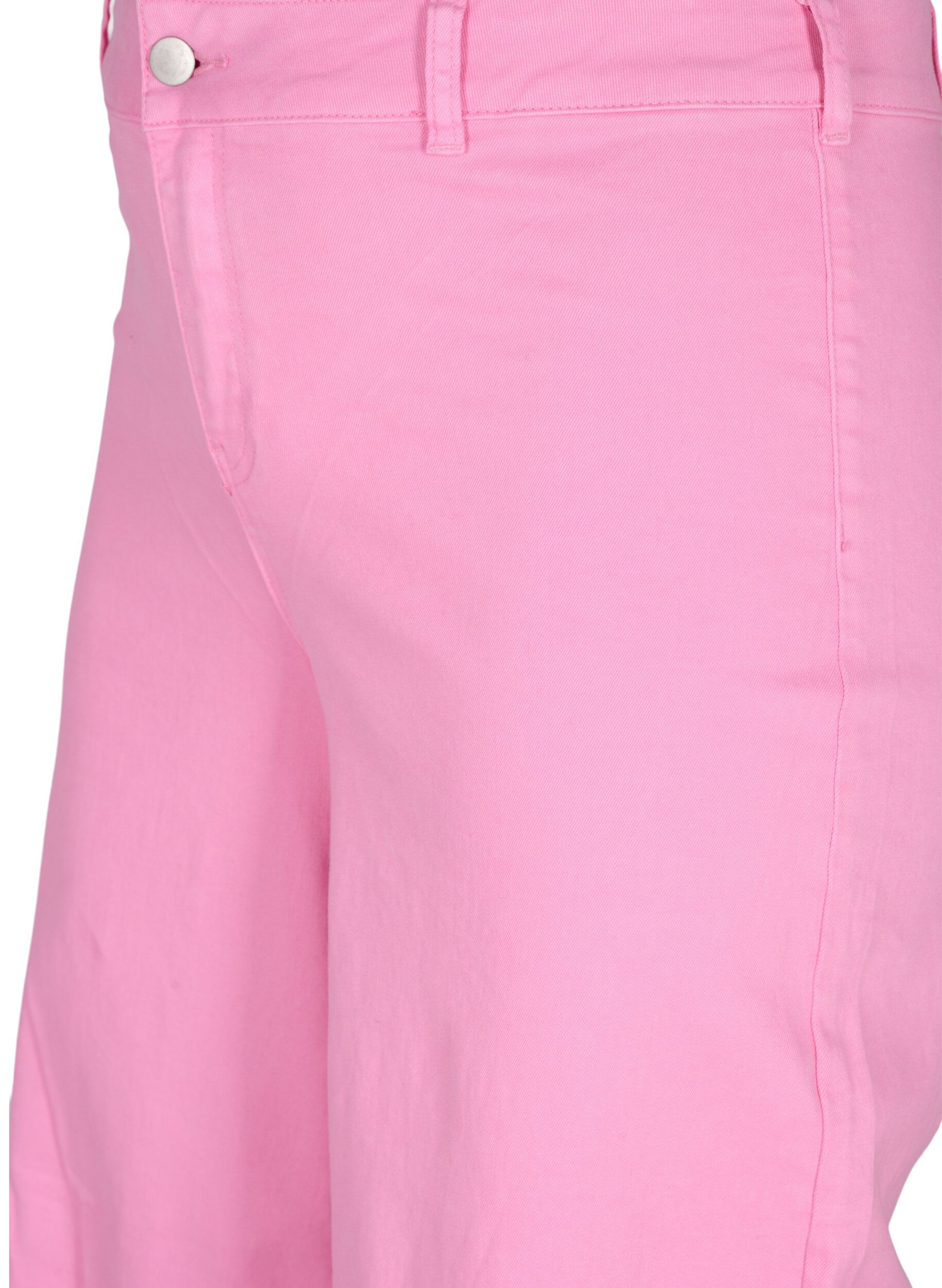Zizzi 	 Flared jeans with high waist, Pink, Packshot image number 2