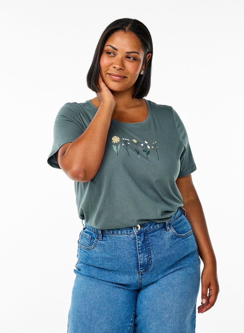 FLASH - T-shirt z nadrukiem, Zielony, Model image number 0