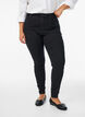 Jeansy super slim z wysokim stanem Amy, Czarne, Model image number 2