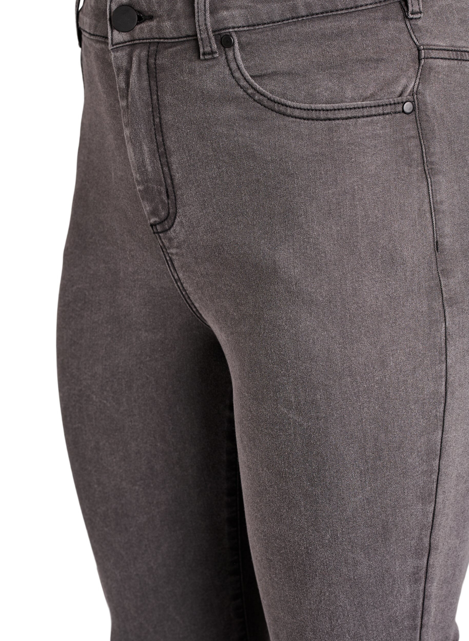 ZizziJeansy super slim z wysokim stanem Amy, Szary, Packshot image number 2
