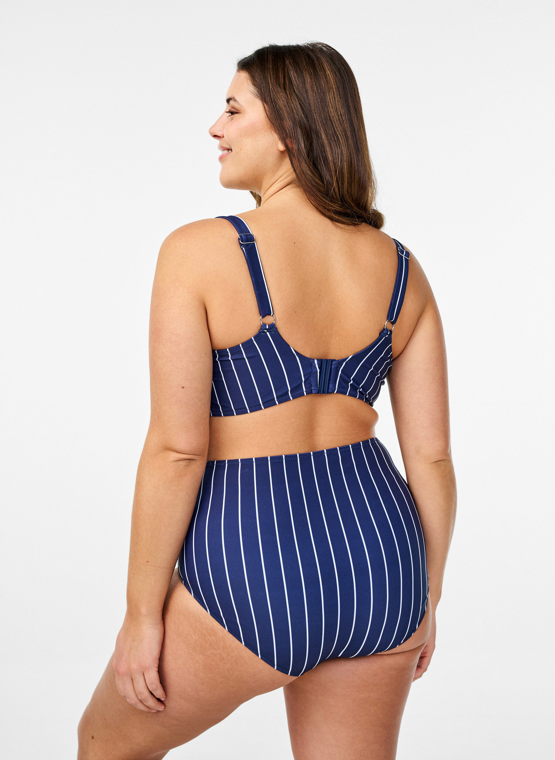 Zizzi Bikinikowy top z wysci&oacute;lka i nadrukiem, Niebieskie, Model image number 2