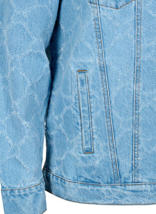 Kurtka jeansowa z przetarciami, Blue denim, Packshot image number 3
