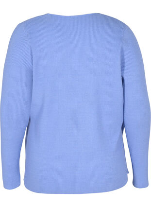 Dzianinowy sweter z koperta, Lavender Lustre, Packshot image number 1