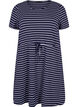 Striped tunic in cotton with short sleeves, Night Sky Stripe, Packshot image number 0