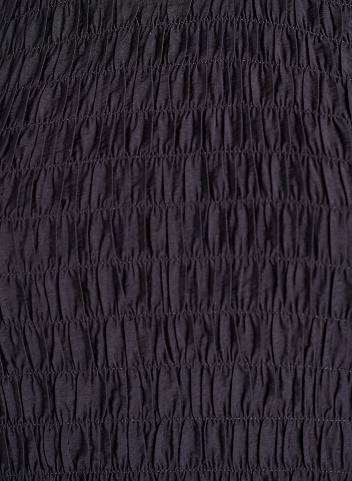 Bluzka z bufkami i dlugim rekawem, Czarne, Packshot image number 2