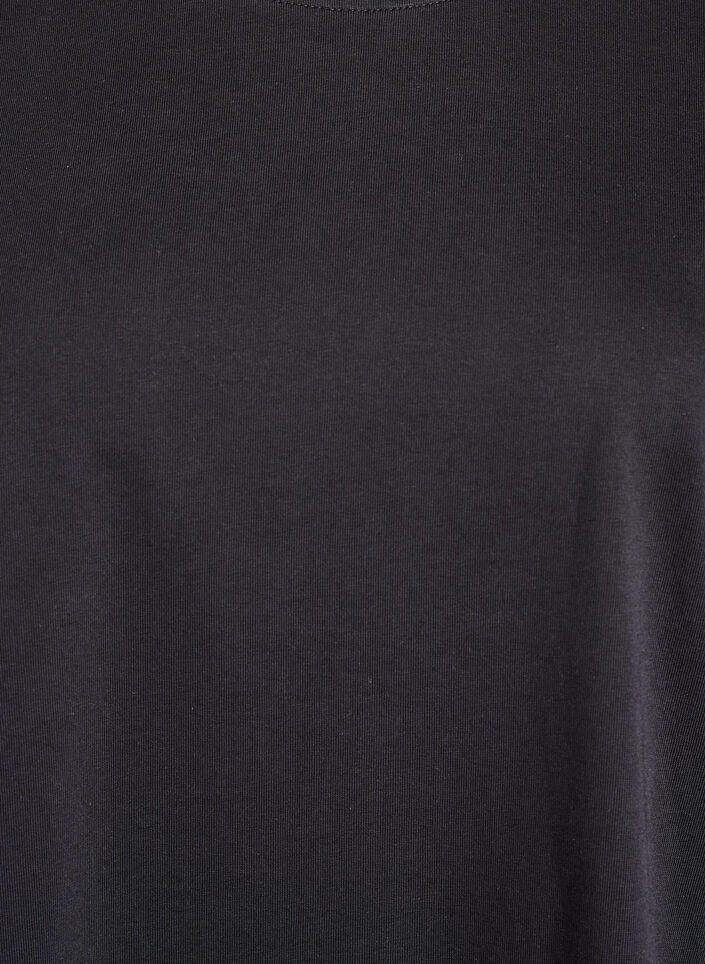 T-shirt w rozmiarze oversize z krótkim rekawem, Czarne, Packshot image number 2
