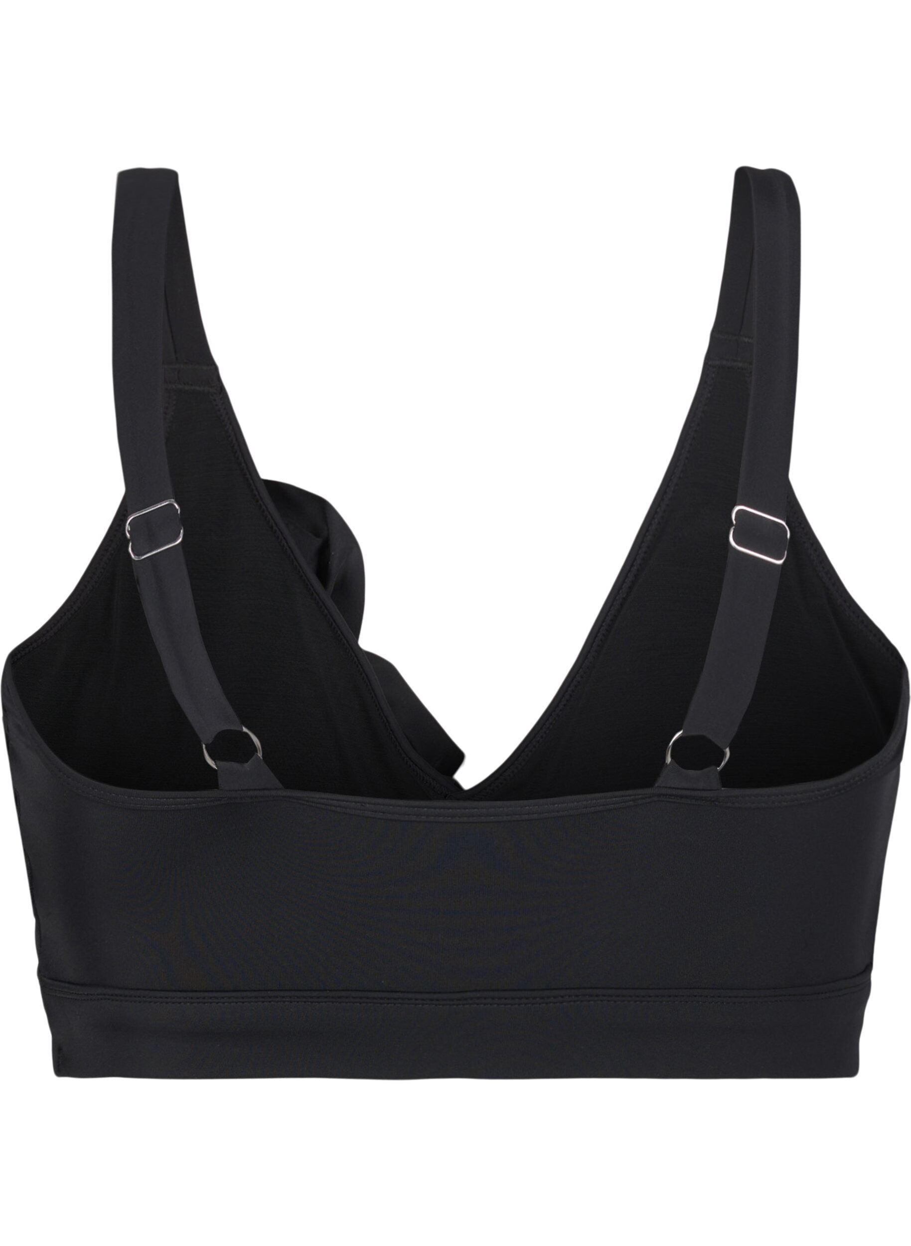 ZizziG&oacute;ra od bikini z falbankami i wyjmowanymi wkladkami, Czarne, Packshot image number 1